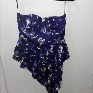 Self Portrait floral Blue Women's top